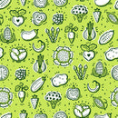 Veggies On Green Customize Wallpaper
