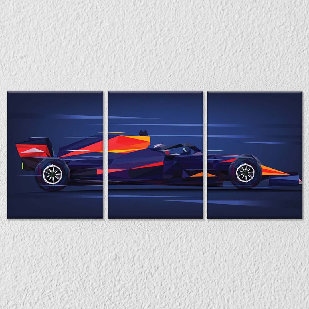 F1 Racing Wall Art, Set Of 3