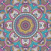 Multi Shaded Mandala Art Self Adhesive Sticker For Table