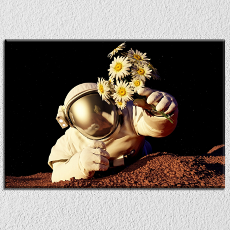 Astronaut Daisy Art