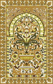 3D Flooring Yellow And Red Ceiling Wallpaper