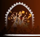 Godness Durga Maa Self Adhesive Sticker Poster