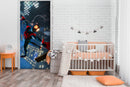 Spiderman On Work Anime Self Adhesive Sticker For Door