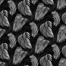 Black And White Leafs Design Self Adhesive Sticker For Cabinet