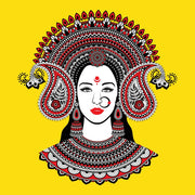Durga In Indian Art Self Adhesive Sticker Poster