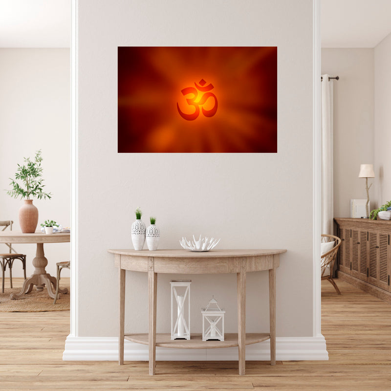 Om In Light Shades Self Adhesive Sticker Poster