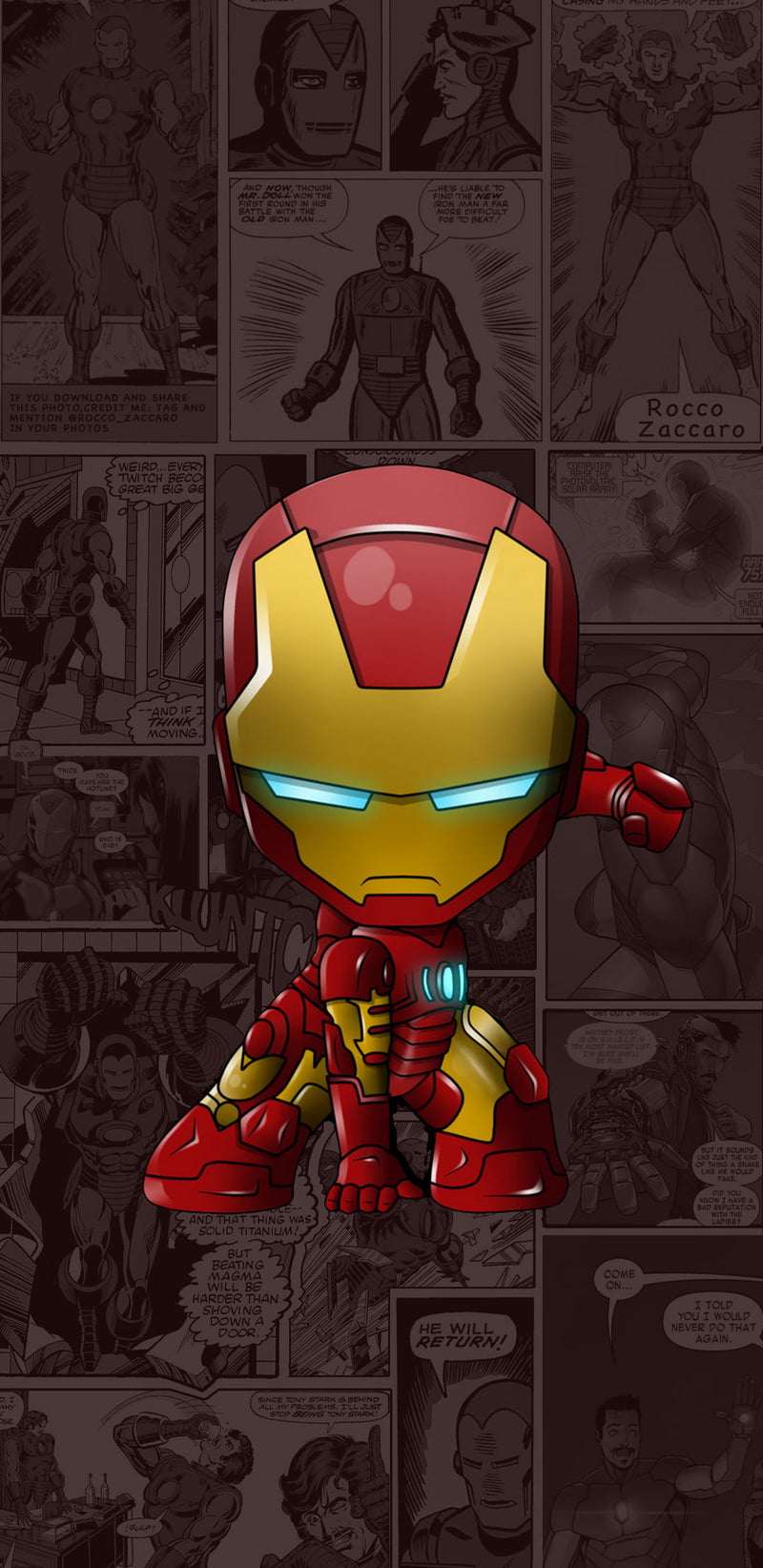 Iron Man Anime Self Adhesive Sticker For Door