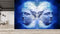 Blue Reflection Sculpture Wallpaper