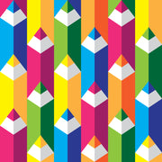 Colourful Pencil 3D Art Design Self Adhesive Sticker For Cabinet
