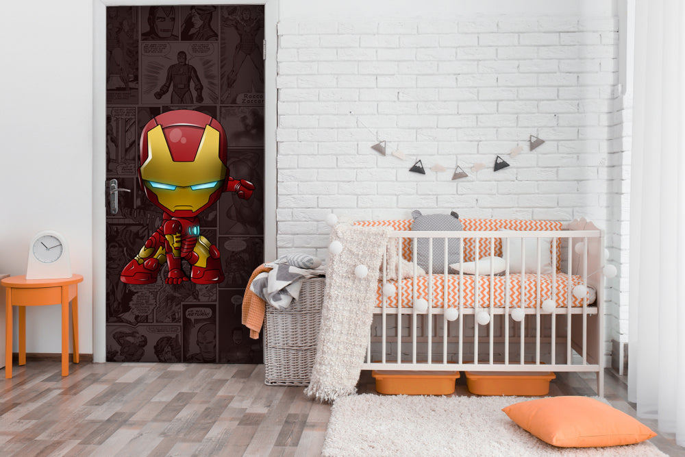 Iron Man Anime Self Adhesive Sticker For Door