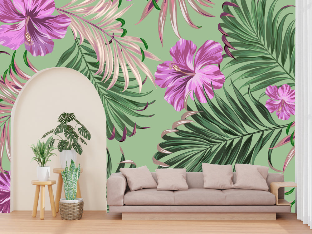 Vector Leaf Abstract Background Customized Wallpaper