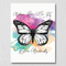 Butterfly With Inspiring Quote Wall Art