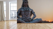 Shiva Statue And Sunset Wallpaper