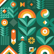 Geometric Leafs Customize Wallpaper