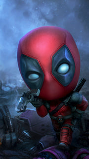 Deadpool Anime Self Adhesive Sticker For Door