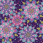 Multi Floral Mandala Art Self Adhesive Sticker For Table