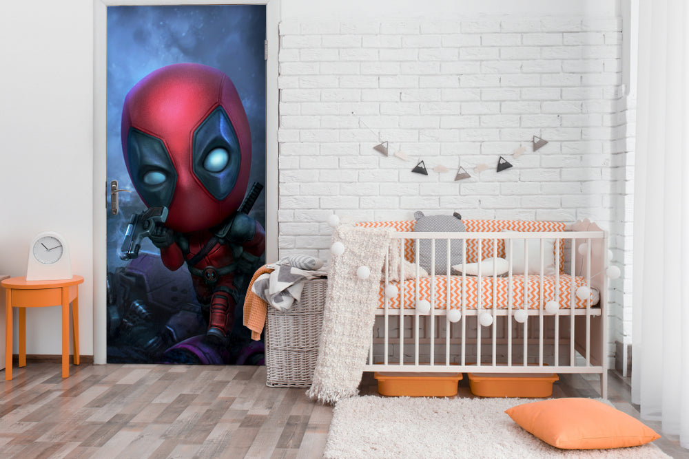 Deadpool Anime Self Adhesive Sticker For Door