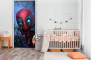 Deadpool Anime Self Adhesive Sticker For Door