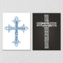 Jesus Quotes On Cross Wall Art, Set Of 2