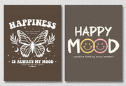 Happy Mood Wall Art, Set Of 2