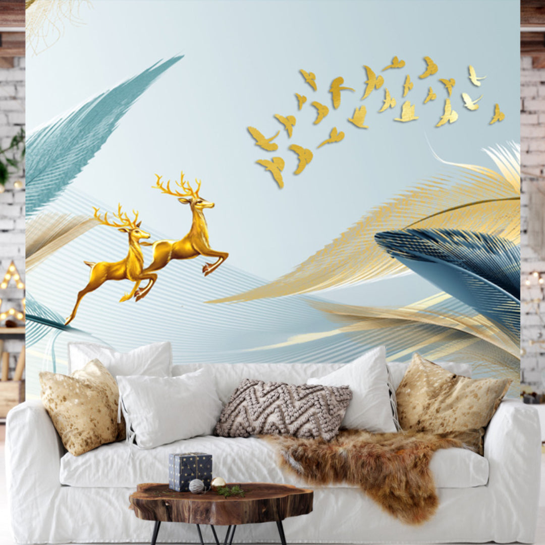 Golden 3D Customize Wallpaper