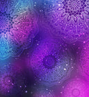 Pink Purple Shaded Mandala Art Self Adhesive Sticker For Table