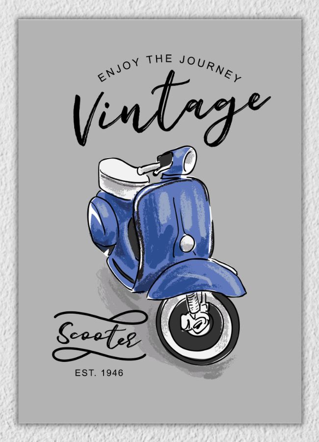 Vintage Scooter Wall Art