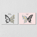 Butterfly With Inspiring Quote Wall Art, Set Of 2