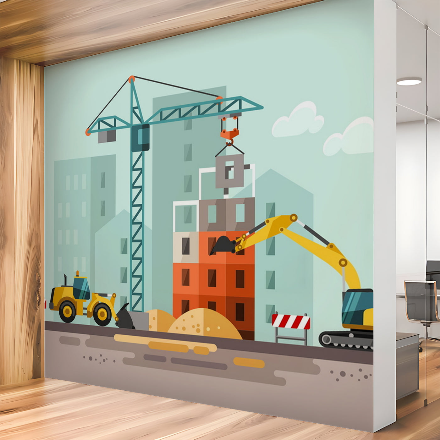Crane Dump Truck Wallpaper