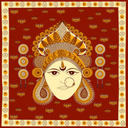 Durga Art In Red Self Adhesive Sticker Poster