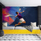 Abstract Multicolor Badminton Player Wallpaper