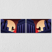 Superman And Superwoman Art, Set Of 2