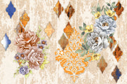 White And Yellow Flowers Self Adhesive Sticker For Cabinet