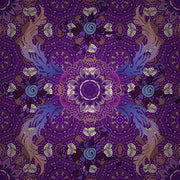 Mirror Pattern Purple Mandala Art Self Adhesive Sticker For Table