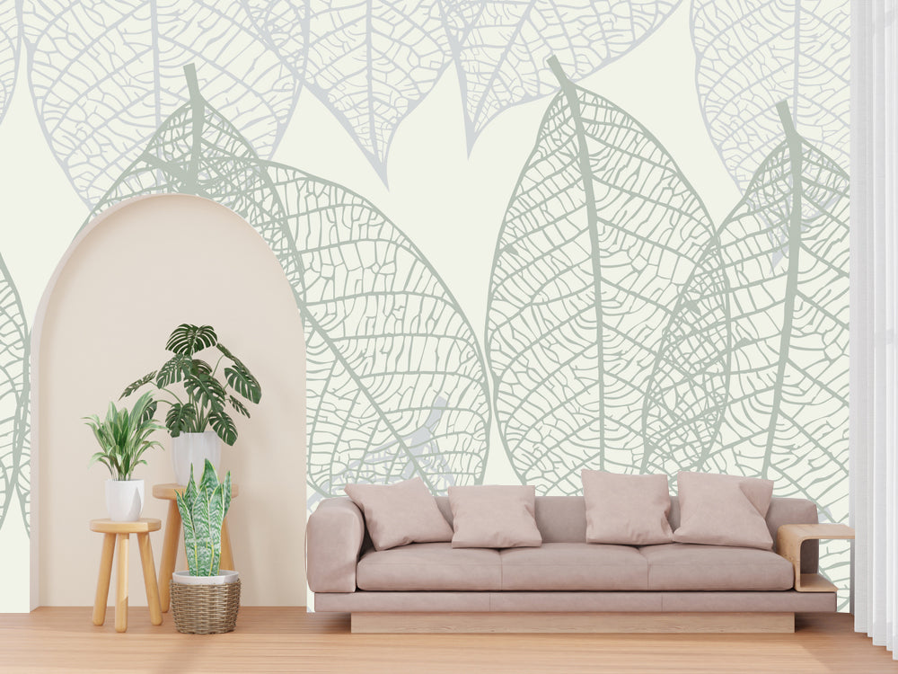 Leaves Abstract Art Customized Wallpaper