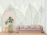 Leaves Abstract Art Customized Wallpaper