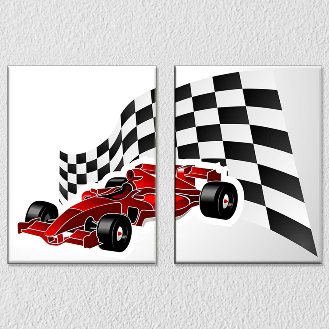 F1 Racing Wall Art, Set Of 2
