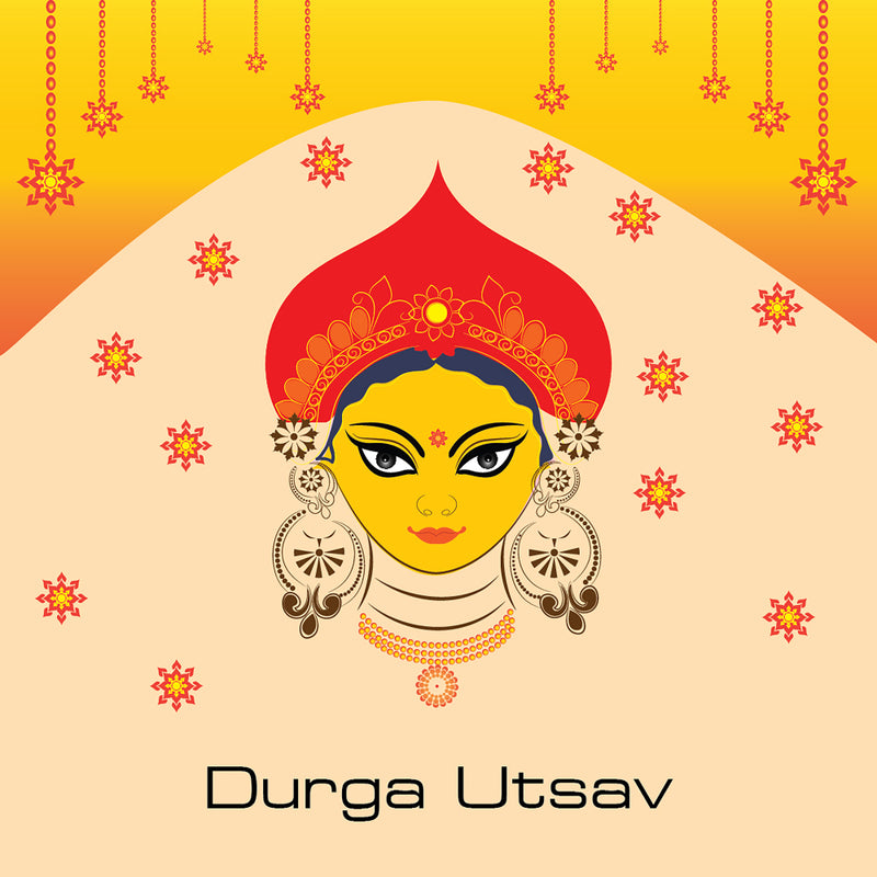 Painting Of Durga Self Adhesive Sticker Poster