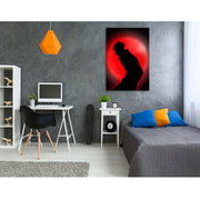 Red Black Satoru Anime Self Adhesive Sticker Poster