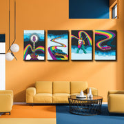 Psychedelic Wall Art, Set Of 4