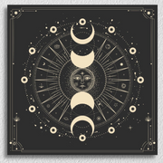 Black Beige Moon Phases