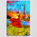 Ballet Girl And Eiffel Tower