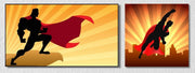 Superhero Wall Poster, Set Of 2