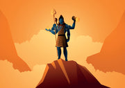 Shiv On Parvat Self Adhesive Sticker Poster