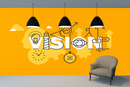 Yellow Vision Doodles Wallpaper