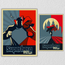 Superhero Wall Poster, Set Of 2