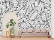 Vector Seamless Background Leaves Customized Wallpaper
