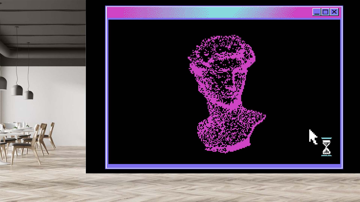 Pink Art Ancient Sculpture Black Wallpaper