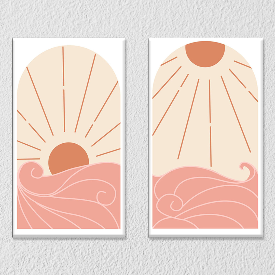 Sunset And Sunrise Wall Art 29, Set Of 2