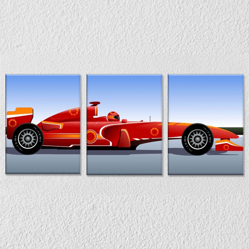 F1 Racing Wall Art, Set Of 3